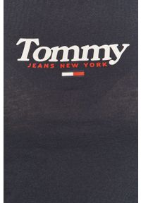 Tommy Jeans - T-shirt. Okazja: na co dzień. Kolor: niebieski. Materiał: bawełna, poliester, dzianina. Wzór: nadruk. Styl: casual #5