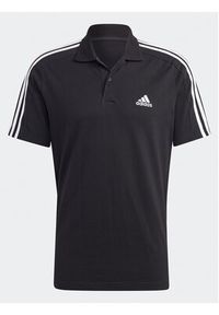 Adidas - adidas Polo Essentials Piqué Embroidered Small Logo 3-Stripes Polo Shirt IC9310 Czarny Regular Fit. Typ kołnierza: polo. Kolor: czarny. Materiał: bawełna #3