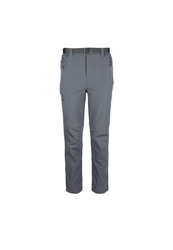 Bergson - Spodnie Trekkingowe ASEN 4W Softshell Charcoal. Kolor: szary. Materiał: softshell