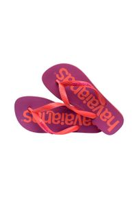 Havaianas japonki TOP LOGOMANIA kolor fioletowy 4145741.1256. Kolor: fioletowy. Materiał: guma #3