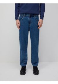 Reserved - Jeansy carrot fit - niebieski. Kolor: niebieski