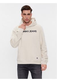 Tommy Jeans Bluza Bold Classics DM0DM18413 Beżowy Regular Fit. Kolor: beżowy. Materiał: bawełna #1