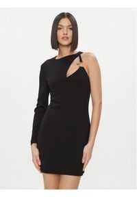 Please Sukienka koktajlowa A1YFCFR000 Czarny Slim Fit. Kolor: czarny. Materiał: syntetyk. Styl: wizytowy
