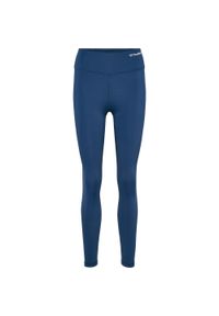 Damskie legginsy z wysokim stanem Hummel Mt Active. Stan: podwyższony. Kolor: niebieski