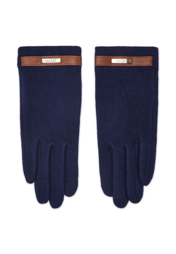 Rękawiczki Damskie Lauren Ralph Lauren 454896683003 Navy. Kolor: niebieski. Materiał: wełna, materiał