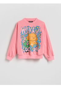 Reserved - Bluza Boffie & Poko - różowy. Kolor: różowy. Materiał: dzianina, bawełna #1