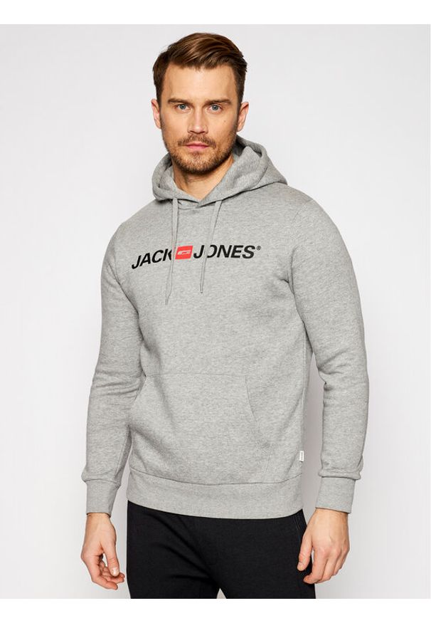 Jack & Jones Bluza Corp Old Logo 12137054 Szary Regular Fit. Kolor: szary. Materiał: bawełna