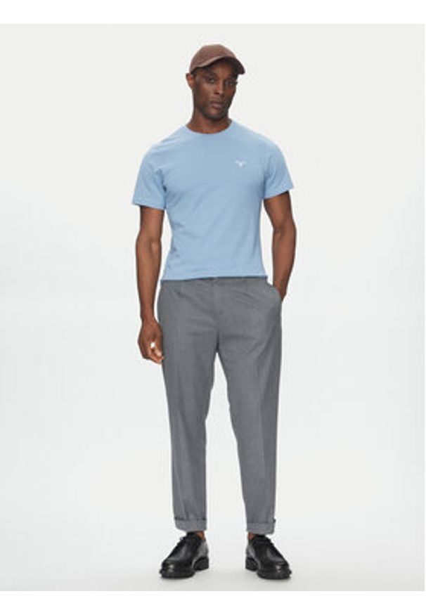 Barbour T-Shirt Essential Sports MTS0331BL33 Niebieski Tailored Fit. Kolor: niebieski. Materiał: bawełna