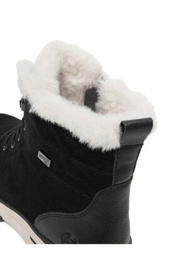 Remonte Trzewiki CEO-D2B76-03 Czarny. Kolor: czarny. Materiał: skóra, zamsz