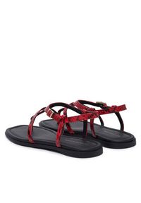 TOMMY HILFIGER - Tommy Hilfiger Sandały Th Buckle FW0FW09514 Czerwony. Kolor: czerwony. Materiał: skóra #2