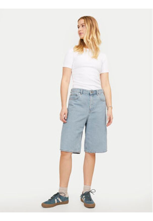 JJXX Szorty jeansowe Eda 12253067 Niebieski Wide Leg. Kolor: niebieski. Materiał: bawełna