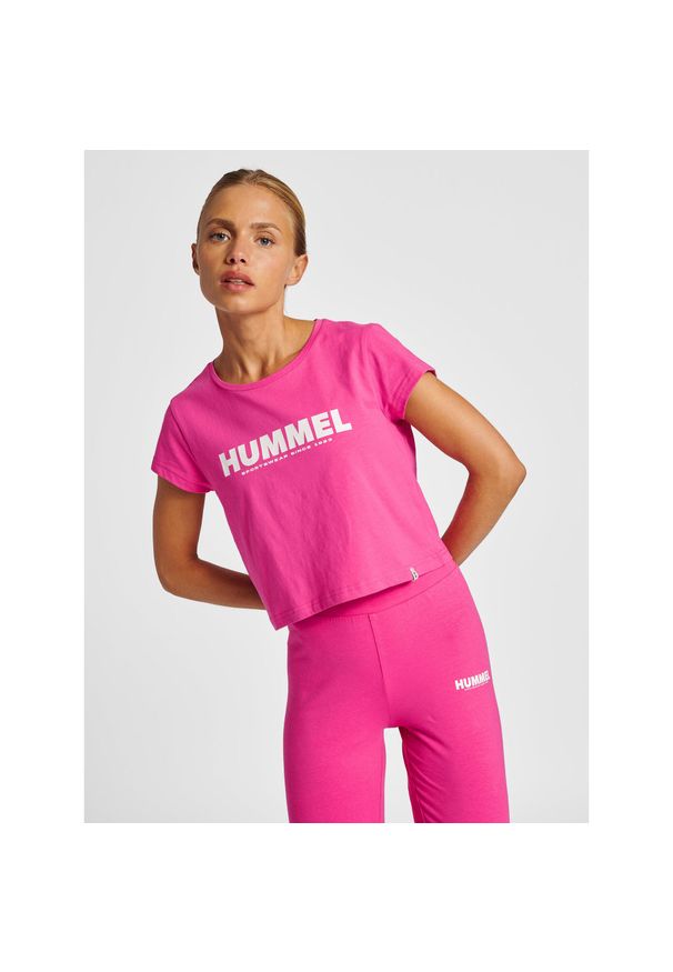 Hummel Koszulka sportowa hml Legacy Woman Cropped T-shirt. Kolor: różowy