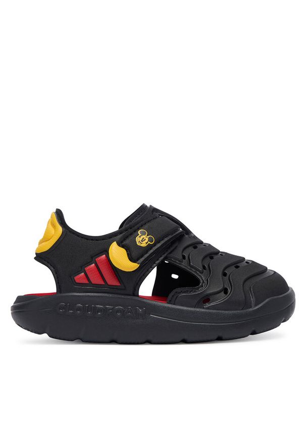Adidas - Sandały adidas. Kolor: czarny. Wzór: motyw z bajki
