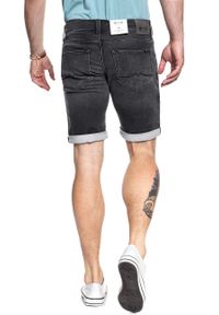 Mustang - SPODENKI MĘSKIE MUSTANG Chicago Short DENIM BLACK 1007116 4000 683. Materiał: denim