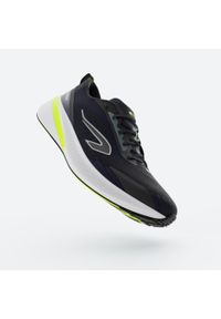 KIPRUN - Buty do biegania męskie Kiprun Cushion 500. Kolor: wielokolorowy, żółty, biały, zielony, niebieski. Szerokość cholewki: normalna