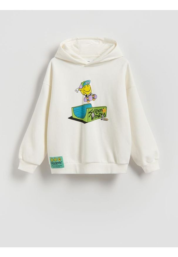 Reserved - Bluza SmileyWorld® - złamana biel. Materiał: bawełna, dzianina