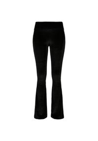 Damskie legginsy z wysoką talią Urban Classics velvet boot (GT). Stan: podwyższony. Kolor: czarny. Materiał: welur #1