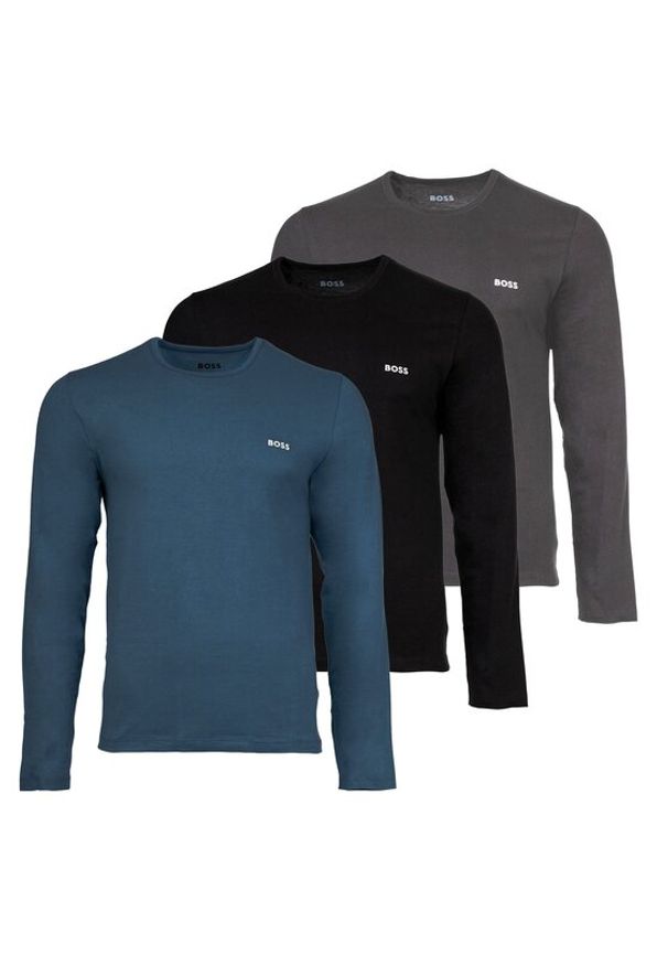 BOSS Longsleeve 20334 Kolorowy Comfort Fit. Materiał: bawełna. Długość rękawa: długi rękaw. Wzór: kolorowy