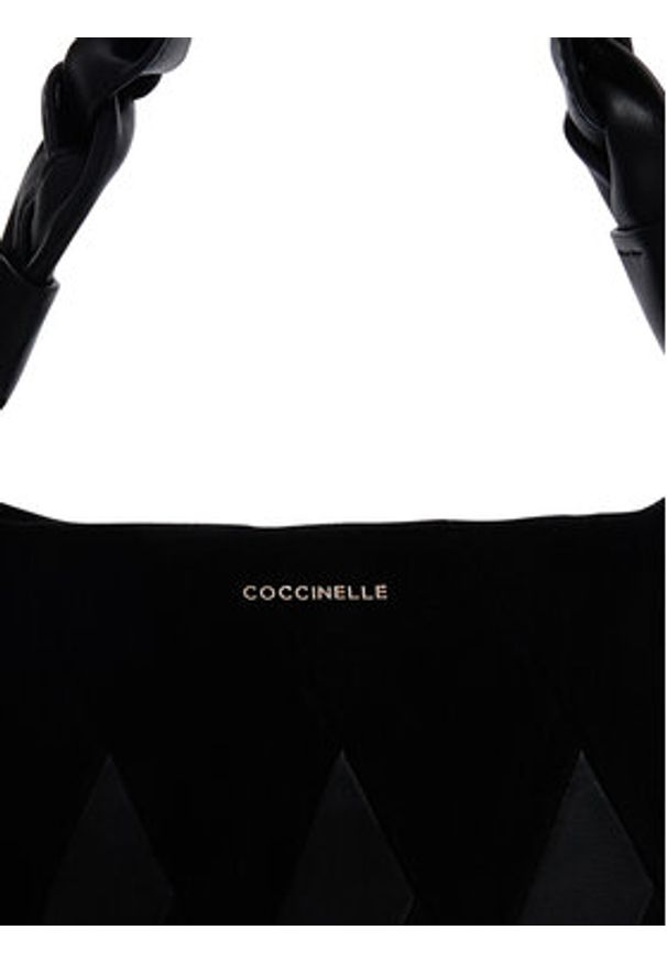 Coccinelle Torebka T66 Boheme New Geomet Patch E1 T66 58 01 01 Czarny. Kolor: czarny. Materiał: skórzane, zamszowe