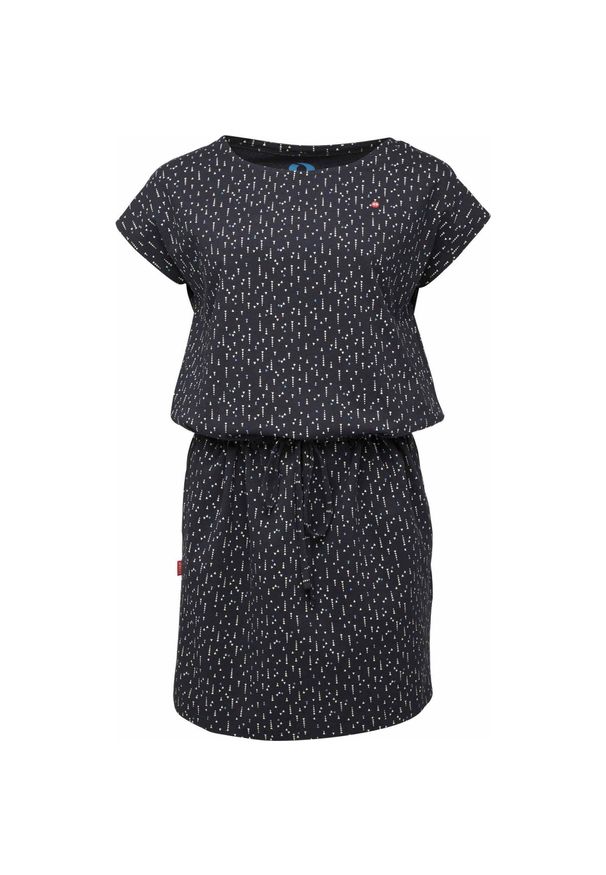 WOMEN'S HEALTH - Sukienka damska LOAP Baskela S – 100% bawełna, nadruk all-over. Kolor: niebieski. Materiał: bawełna. Wzór: nadruk. Sezon: lato. Typ sukienki: sportowe. Styl: sportowy