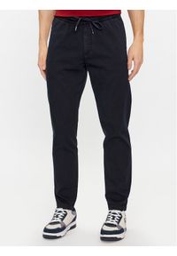 TOMMY HILFIGER - Tommy Hilfiger Chinosy Chelsea MW0MW33918 Granatowy Slim Fit. Kolor: niebieski. Materiał: bawełna
