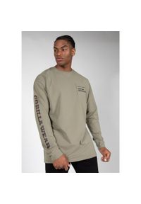 GORILLA WEAR - Koszulka fitness męska z długim rękawem Gorilla Wear Boise Oversized Long Sleeve. Kolor: zielony. Długość rękawa: długi rękaw. Długość: długie #1