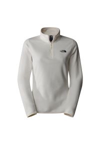 Bluza The North Face 100 Glacier 1/4 Zip Fleece 0A855M4HP1 - biała. Kolor: biały. Materiał: poliester, polar, dzianina. Styl: klasyczny. Sport: narciarstwo #1