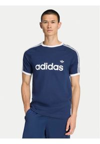 Adidas - adidas T-Shirt 3-Stripes Ringer KF0419 Granatowy Slim Fit. Kolor: niebieski. Materiał: bawełna #1