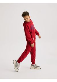 Reserved - Bawełniane spodnie jogger - czerwony. Kolor: czerwony. Materiał: bawełna