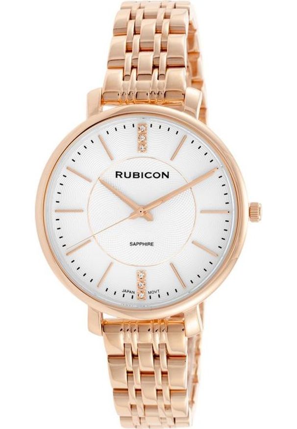 Zegarek Rubicon ZEGAREK DAMSKI RUBICON RNBE52 - SZAFIROWE SZKŁO (zr616c). Kolor: niebieski