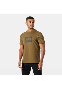 Koszulka Helly Hansen Box 2.0. Kolor: beżowy, wielokolorowy, brązowy #1