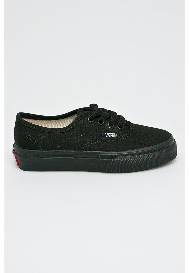 Vans - Tenisówki dziecięce. Nosek buta: okrągły. Zapięcie: sznurówki. Kolor: czarny. Materiał: guma
