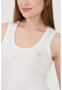 Emporio Armani - EMPORIO ARMANI Biały damski top, Rozmiar S. Kolor: biały #2
