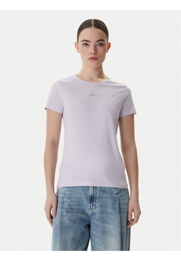 BOSS T-Shirt Elove 50554696 Fioletowy Slim Fit. Kolor: fioletowy. Materiał: bawełna