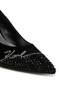 Karl Lagerfeld - KARL LAGERFELD Czółenka Sienna Signature Pump KL32712 Czarny. Kolor: czarny. Materiał: zamsz, skóra #5