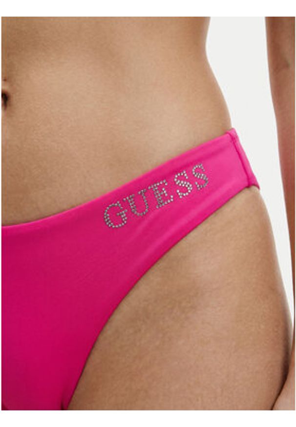 Guess Dół od bikini E6GO28 KF442 Różowy. Kolor: różowy. Materiał: syntetyk