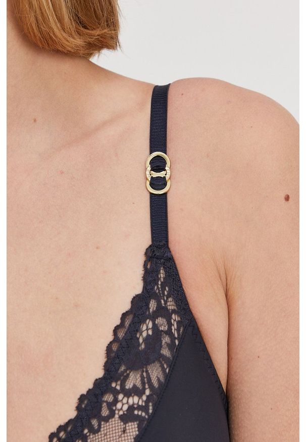 Stella McCartney Lingerie - Body. Kolor: niebieski. Materiał: poliamid