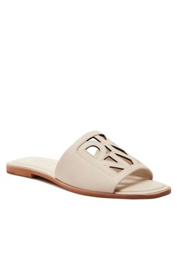 DKNY Klapki Jalila K1412783 Écru. Materiał: skóra