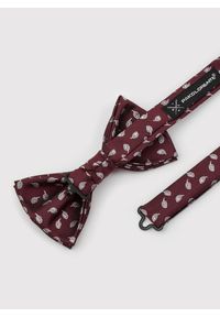Pako Lorente - PAKO LORENTE – Bordowa mucha męska we wzorki. Kolor: czerwony. Materiał: poliester. Styl: elegancki #2