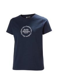 Koszulka damska Helly Hansen Core Graphic 2.0. Kolor: niebieski. Materiał: bawełna #1