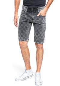 Mustang - SPODENKI MUSTANG 5-Pocket-Shorts 1009594 4000 45. Materiał: jeans. Wzór: kratka #3