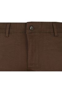 Materiałowe Spodnie Męskie, Eleganckie - Rigon - Ciemny Karmel. Kolor: brązowy, wielokolorowy, beżowy. Materiał: wiskoza, elastan, poliester. Styl: elegancki #5
