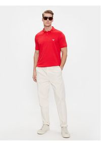 Emporio Armani Underwear Polo 211804 4R461 00774 Czerwony Regular Fit. Typ kołnierza: polo. Kolor: czerwony. Materiał: bawełna #2