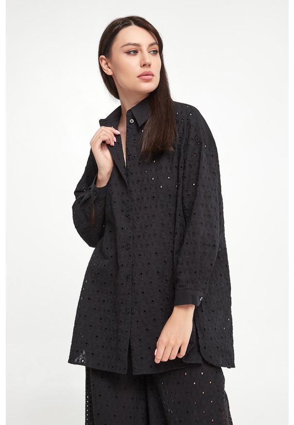 Twinset Milano - Koszula damska ażurowa TWINSET ACTITUDE. Wzór: ażurowy