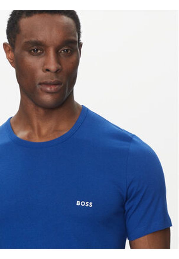 BOSS Komplet t-shirtów TShirtRN 3P Classic 50532468 Niebieski Regular Fit. Kolor: niebieski. Materiał: bawełna