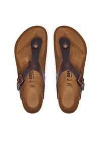 Birkenstock Japonki Gizeh 0743831 Brązowy. Kolor: brązowy. Materiał: nubuk, skóra #7