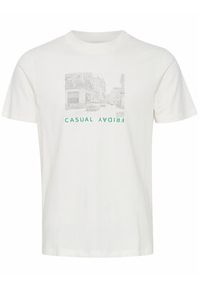 Casual Friday T-Shirt 20504734 Biały Regular Fit. Okazja: na co dzień. Kolor: biały. Materiał: bawełna. Styl: casual