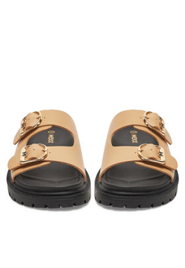 MEXX Klapki EO-MX/021C-HY Beżowy. Kolor: beżowy. Materiał: skóra