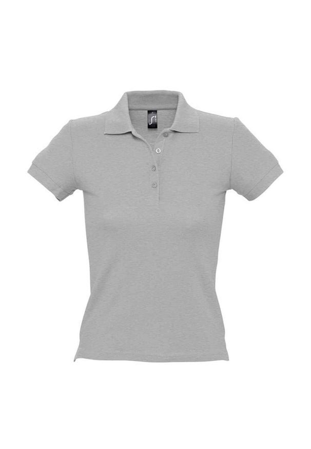 SOL'S - Damska Koszulka Polo People Melange. Typ kołnierza: polo. Kolor: szary