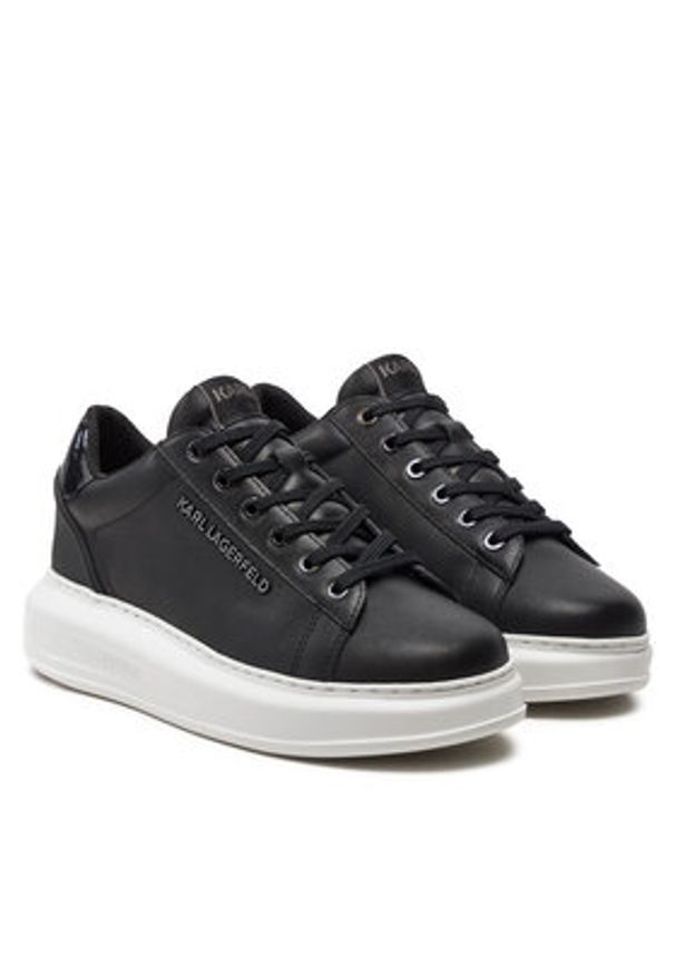 Karl Lagerfeld - KARL LAGERFELD Sneakersy KL62525N Czarny. Kolor: czarny. Materiał: skóra